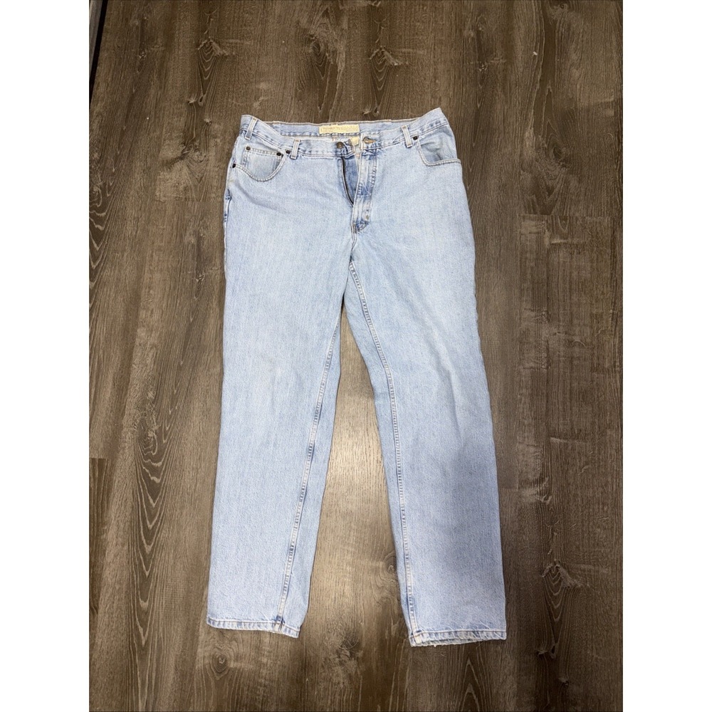 Vtg 90s Abercrombie Fitch Jeans Mens 40x34 Light Wash Made USA Denim Distressed